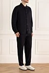 Loro Piana Костюм прогулочный мужской синий - 51% хлопок, 40% шелк, 9% кашемир. пуговицы. Страна производитель: Италия. Уход: специализированная чистка - фото 3