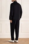 Костюм прогулочный мужской синий Loro Piana - 51% хлопок, 40% шелк, 9% кашемир. пуговицы. Страна производитель: Италия. Уход: специализированная чистка - фото 4