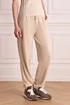 Loro Piana Брюки из кашемира бежевые женские - 100% кашемир. кулиска. два боковых кармана. Страна производитель: Италия. Уход: специализированная чистка - фото 3