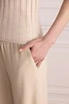 Loro Piana Брюки из кашемира бежевые женские - 100% кашемир. кулиска. два боковых кармана. Страна производитель: Италия. Уход: специализированная чистка - фото 5