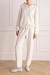 Брюки из хлопка белые женские Loro Piana - 100% хлопок. кулиска. два боковых кармана. Страна производитель: Италия. Уход: специализированная чистка - фото 2
