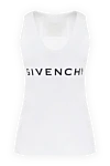 Givenchy Майка из хлопка и эластана женская белая - логотип. 90% хлопок, 10% эластан. Страна производитель: Италия. Уход: специализированная чистка - фото 1