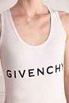 Givenchy Майка из хлопка и эластана женская белая - логотип. 90% хлопок, 10% эластан. Страна производитель: Италия. Уход: специализированная чистка - фото 5