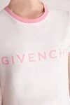 Givenchy Футболка из хлопка и эластана женская белая - логотип, контрастная окантовка воротника и рукавов. 90% хлопок, 10% эластан. Страна производитель: Италия. Уход: специализированная чистка - фото 5