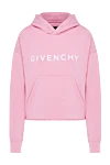 Givenchy Худи из хлопка женский розовый - логотип. капюшон. Состав:100% хлопок. Карман: один карман. Страна производитель: Франция. Уход: специализированная чистка - фото 1