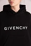 Givenchy Walking suit made of cotton for women black - logo. hood. 100% cotton,. Closure: zipper. two side pockets. Country of origin: Italy. Care: specialized cleaning - photo 5