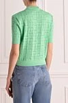 Women's viscose and polyester jumper green Balmain - monogram. 84% viscose, 16% polyester. Country of manufacture: Italy. Care: specialized cleaning - photo 4