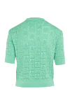 Women's viscose and polyester jumper green Balmain - monogram. 84% viscose, 16% polyester. Country of manufacture: Italy. Care: specialized cleaning - photo 6