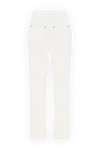 Women's white cotton jeans Balmain - Balmain Signature logo.. 100% cotton. Closure: button, zipper. 5 pockets. Country of manufacture: Italy. Care: specialized cleaning - photo 6