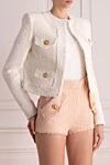 Balmain Jacket for women pink - 79% polyamide, 15% wool, 6% cotton. Closure: buttons. 4 pockets. Country of origin: France. Care: specialized cleaning - photo 3