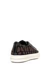 Textile sneakers for men, brown Valentino - abstract pattern. 32% cotton, 31% polyester, 37% viscose. Closure: laces. Country of manufacture: Italy. Care: specialized cleaning - photo 4