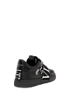 Men's black leather sneakers Valentino - logo. 100% leather. Closure: laces. Country of manufacture: Italy. Care: specialized cleaning - photo 4