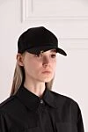 Кепка из вискозы женская черная Balmain - 100% вискоза.  . Страна производитель: Франция. Уход: специализированная чистка - фото 2