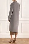 Women's gray wool and cashmere coat P.A.R.O.S.H. - 90% wool, 10% cashmere. Closure: buttons. two side pockets. Country of manufacture: Italy. Care: specialized cleaning - photo 4