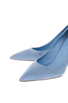 Le Silla Women's blue suede heels - 100% suede. Heel height: 80 mm. Country of manufacture: Italy. Care: specialized cleaning - photo 5