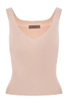 D.Exterior Women's pink viscose and polyamide top - 86% viscose, 14% polyamide. Country of manufacture: Italy. Care: specialized cleaning - photo 1