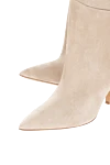 Khaite Beige suede boots for women - 100% suede. Closure: zipper. Country of origin: Italy. Care: specialized cleaning - photo 5