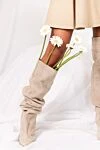 Khaite Beige suede boots for women - 100% suede. Closure: zipper. Country of origin: Italy. Care: specialized cleaning - photo 7