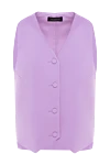 The Andamane Women's purple suit vest made of polyester - 100% polyester. Closure: button. Country of manufacture: Italy. Care: specialized cleaning - photo 1