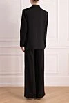 Women's black suit with polyester trousers The Andamane - cuffs on trousers. 100% polyester. Closure: buttons. two side pockets. Country of manufacture: Italy. Care: specialized cleaning - photo 4