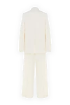 Women's white suit with trousers Fabiana Filippi - 60% linen, 26% viscose, 14% polyester. Closure: buttons. two side pockets. Country of manufacture: Italy. Care: specialized cleaning - photo 6