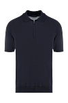 Cesare di Napoli Men's gray silk polo - 100% silk. Closure: zipper. Country of manufacture: Italy. Care: specialized cleaning - photo 1