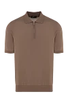 Cesare di Napoli Men's brown cotton polo - 100% cotton. Closure: zipper. Country of manufacture: Italy. Care: specialized cleaning - photo 1