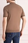 Men's brown cotton polo Cesare di Napoli - 100% cotton. Closure: zipper. Country of manufacture: Italy. Care: specialized cleaning - photo 4