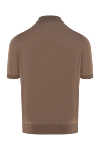 Men's brown cotton polo Cesare di Napoli - 100% cotton. Closure: zipper. Country of manufacture: Italy. Care: specialized cleaning - photo 6