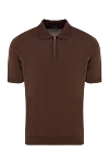 Cesare di Napoli Men's brown cotton polo - 100% cotton. Closure: zipper. Country of manufacture: Italy. Care: specialized cleaning - photo 1