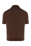 Men's brown cotton polo Cesare di Napoli - 100% cotton. Closure: zipper. Country of manufacture: Italy. Care: specialized cleaning - photo 6