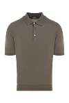 Cesare di Napoli Cotton polo men's green - 100% cotton. Closure: buttons. Country of manufacture: Italy. Care: specialized cleaning - photo 1