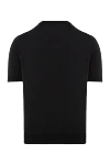 Men's black short sleeve silk and cotton jumper Cesare di Napoli - 50% silk, 50% cotton. Country of manufacture: Italy. Care: specialized cleaning - photo 6