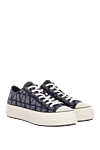 Valentino Cotton and polyester sneakers for men, blue - brand logo. 87% cotton, 13% polyester. Closure: lace. Country of manufacture: Italy. Care: specialized cleaning - photo 3