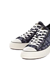 Valentino Cotton and polyester sneakers for men, blue - brand logo. 87% cotton, 13% polyester. Closure: lace. Country of manufacture: Italy. Care: specialized cleaning - photo 5