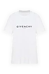 Givenchy Футболка из хлопка женская белая - логотип бренда. Cостав: 100% хлопок. Страна производитель: Италия. Уход: специализированная чистка - фото 1