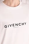 Givenchy Футболка из хлопка женская белая - логотип бренда. Cостав: 100% хлопок. Страна производитель: Италия. Уход: специализированная чистка - фото 5