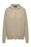 Loro Piana Кардиган из кашемира женский бежевый - капюшон. Cостав: 100% кашемир. молния. Страна производитель: Италия. Уход: специализированная чистка - фото 1