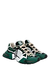 Dolce & Gabbana Sneakers made of leather and nylon for men green - label with logo. 100% calfskin, nylon, suede. rubber. Closure: laces. Country of manufacture: Italy. Care: specialized cleaning - photo 3