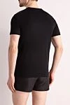 Cotton T-shirt for men, black Dolce & Gabbana - brand logo. 100% cotton. Country of manufacture: Italy. Care: specialized cleaning - photo 4