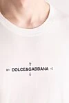 Dolce & Gabbana Ерлерге арналған ақ матадан жасалған футболка - Декорация: бренд логотипі. Құрамы: 100% мақта. Шығарылған елі: Италия. Күтім: арнайы тазалау - фото 5