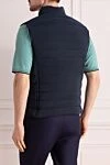 Men's blue vest made of polyester Moorer - 100% polyester. Closure: drawstring, zipper. two side. Country of manufacture: Italy. Care: specialized cleaning - photo 4