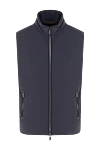 Moorer Polyester vest men's blue - 100% polyester. Closure: zipper. two front pockets. Country of manufacture: Italy. Care: specialized cleaning - photo 1