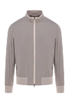 Barba Napoli Beige men's polyester jacket - 100% polyester. Closure: zipper. two side pockets. Country of manufacture: Italy. Care: specialized cleaning - photo 1