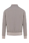 Beige men's polyester jacket Barba Napoli - 100% polyester. Closure: zipper. two side pockets. Country of manufacture: Italy. Care: specialized cleaning - photo 6