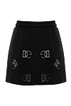 Women's cotton and polyester mini skirt, black Dolce & Gabbana - brand logo. 71% cotton, 29% polyester. Closure: drawstring. Country of manufacture: Italy. Care: specialized cleaning - photo 6