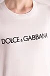 Dolce & Gabbana Футболка из хлопка женская белая - логотип бренда. Cостав: 100% хлопок. Страна производитель: Италия. Уход: специализированная чистка - фото 5