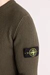 Stone Island Жасыл жейде жүннен жасалған ерлер - Декорация: жеңдегі бренд логотипі, қабырғасы. Құрамы: 100% жүн. Шығарылған елі: Италия. Күтім: арнайы тазалау - фото 5