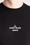 Stone Island Футболка из хлопка мужская черная - логотип бренда. 100% хлопок. Страна производитель: Италия. Уход: специализированная чистка - фото 5