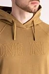 Stone Island Худи из хлопка мужское желтое - логотип бренда. капюшон. кулиска. 100% хлопок. Страна производитель: Италия. Уход: специализированная чистка - фото 5